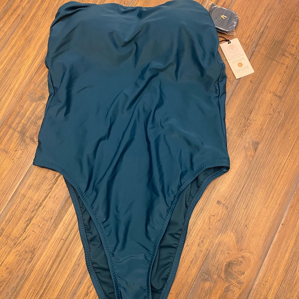 Bandeau Tie Back One Piece Swimsuit